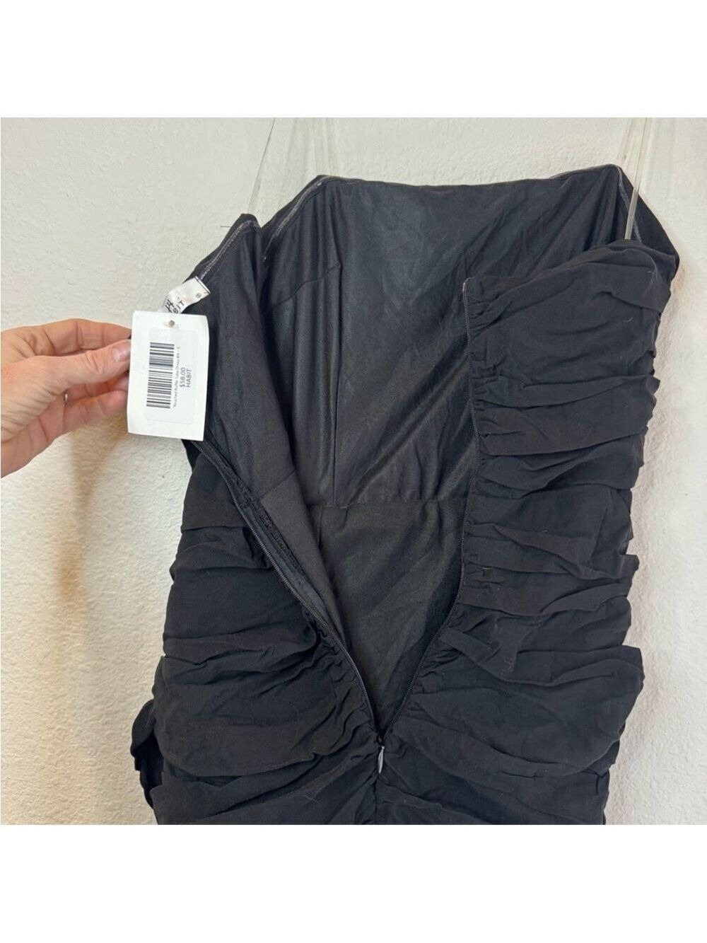 *NWT* HABIT Ruched and Ruffled Strapless Cocktail Dress - Picture 7 of 9